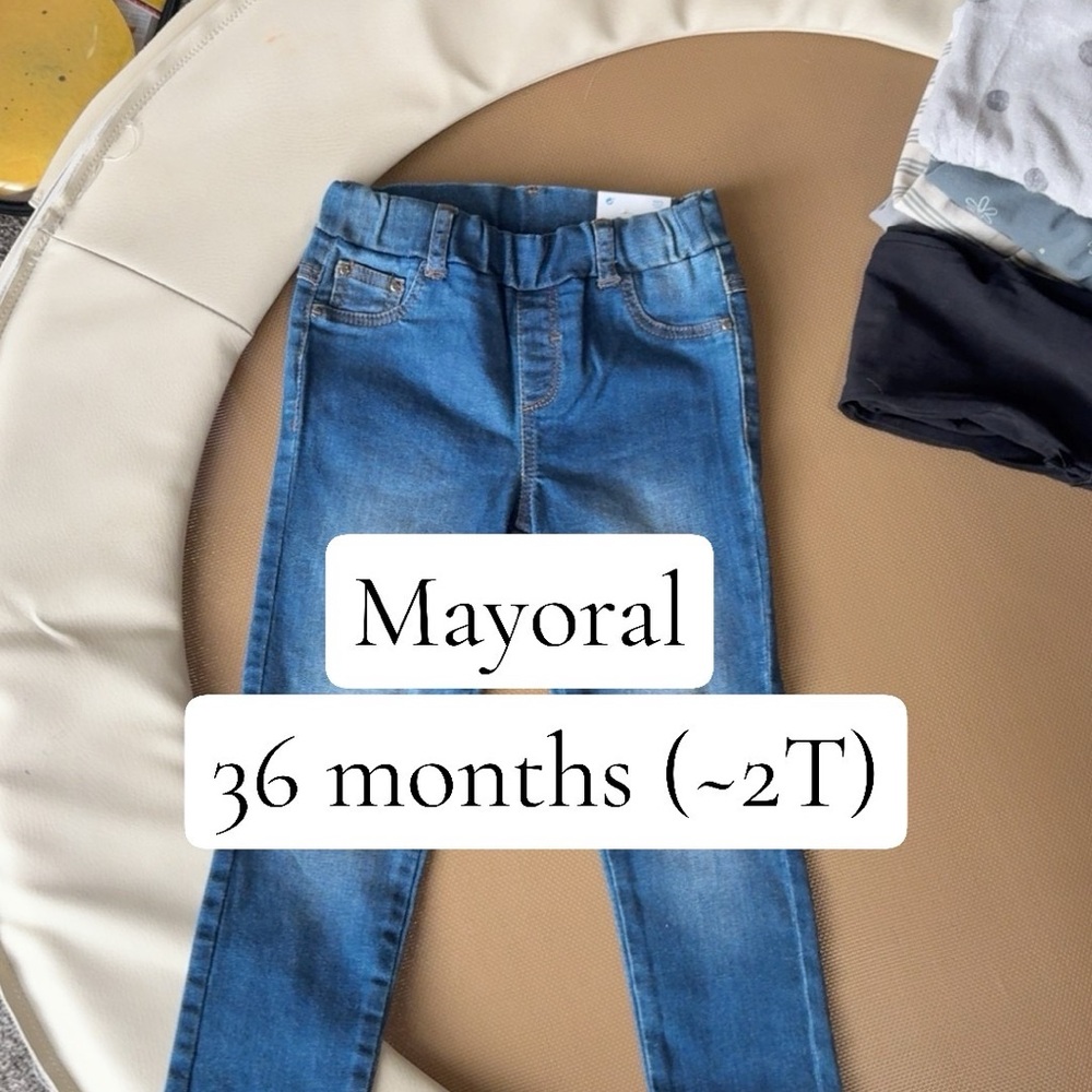 Mayoral Blue Toddler Stretch Knit Denim Jeans